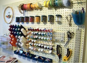 sewing room pegboards by Wallpeg Store
