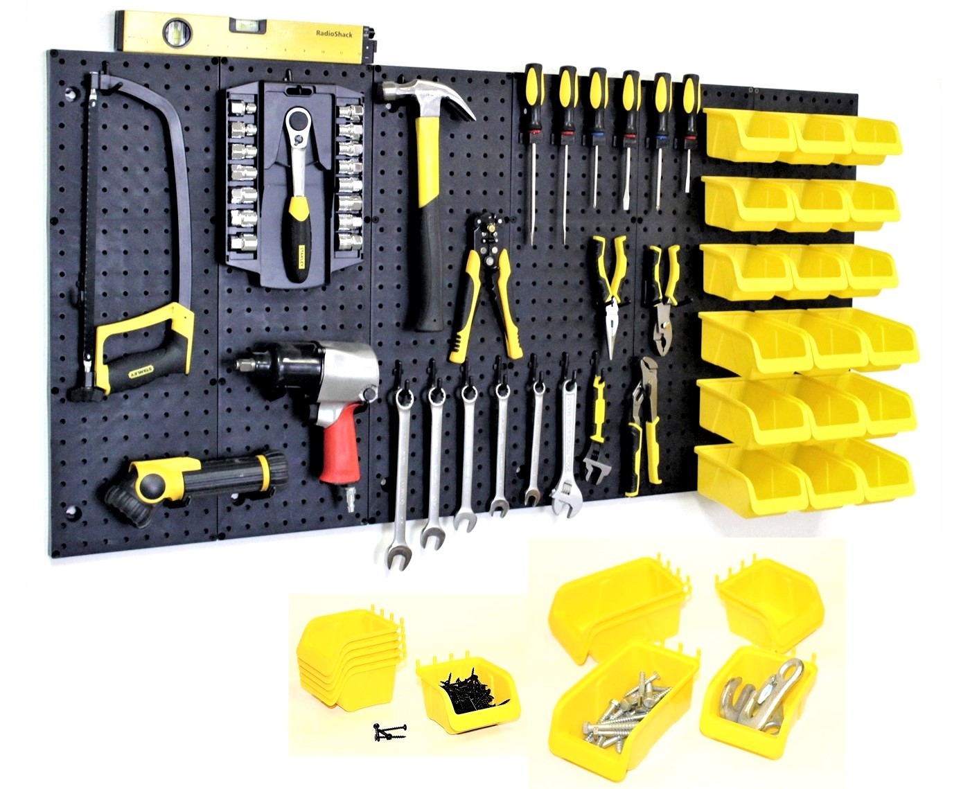 Pegboard Bin Kit 8 Pack Storage Parts Craft Organizer Workbench Bins Accessories 