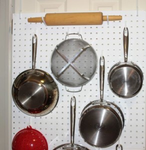 kitchen pegboard system for organization