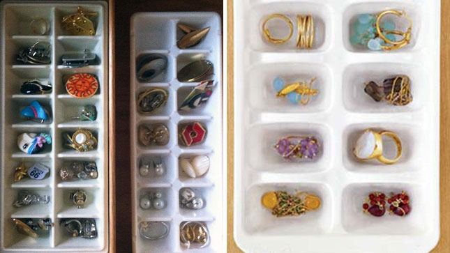 ice cube tray jewelry organizer