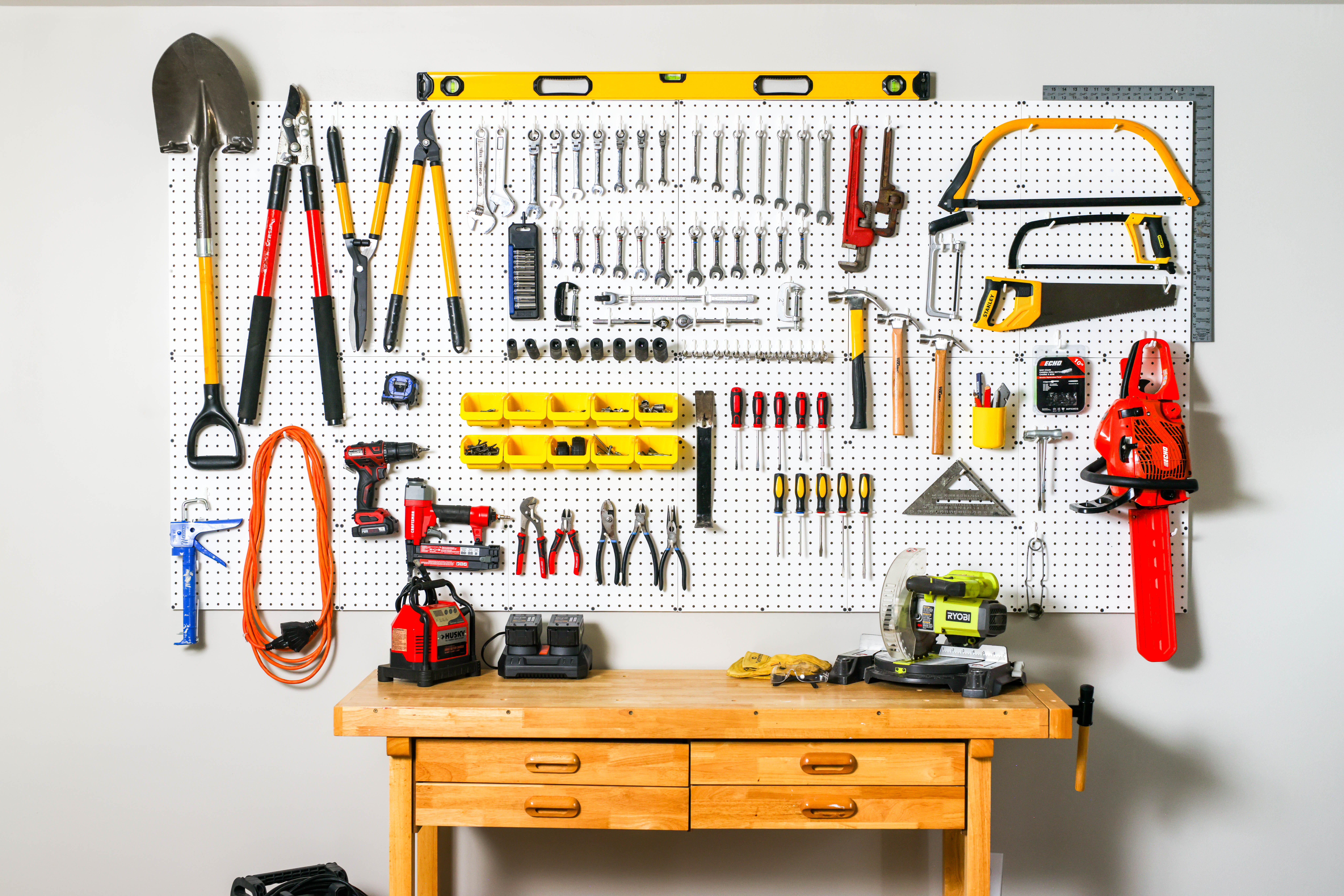thumbnail image 2 of Wall Control Kitchen Pegboard 32 In. X 32 In. Steel Peg Board Pantry Organizer Kitchen Pot Rack Metallic Pegboard And White Peg Hooks 31 Kth 210 Gvw 2 of 14