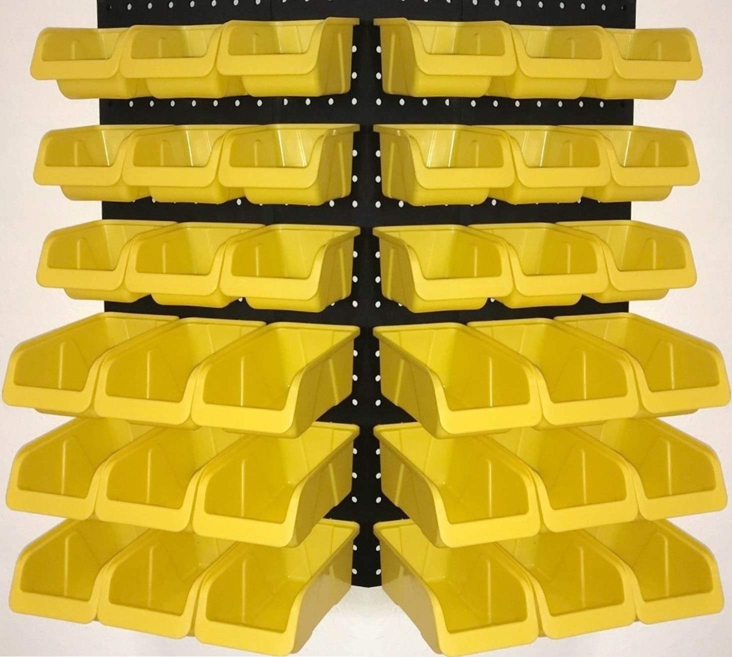 8 each Black Pegboard Bins for Parts Storage Workbench Peg Boa WallPeg Bin Kit 